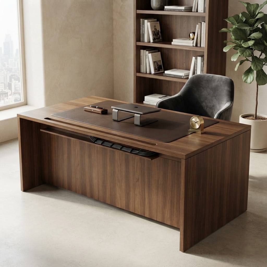 Executive Premium Solid Walnut Desk